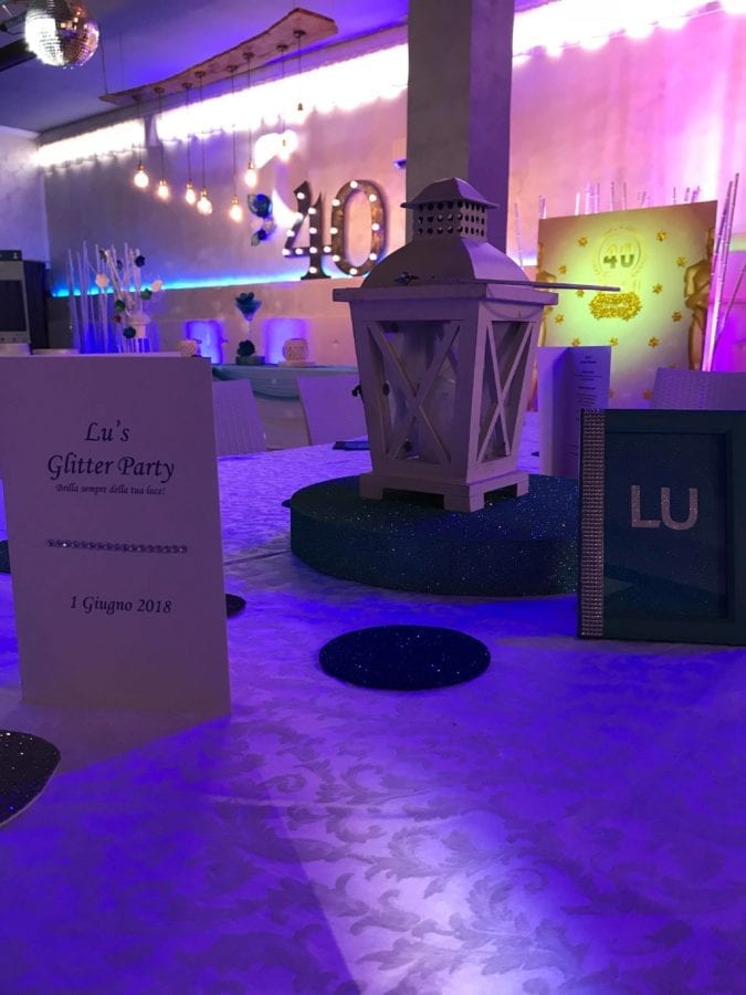 menu glitter party