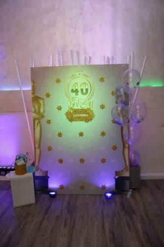 scenografia glitter party