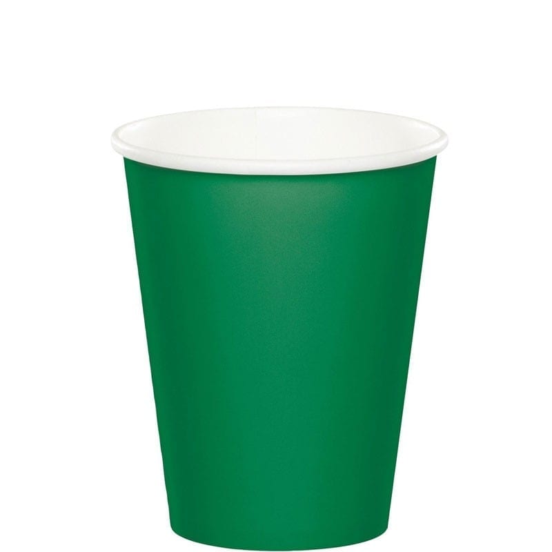 Bicchieri in carta verdi 266ml 8pz – 563261