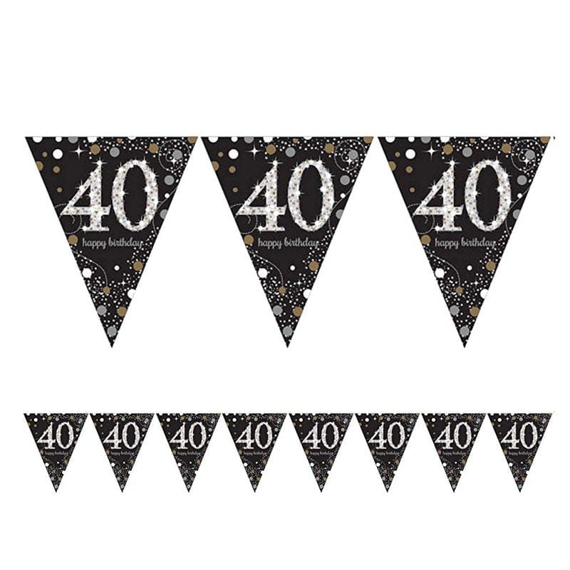 Festone bandierine 40 anni 4 m – 9900568