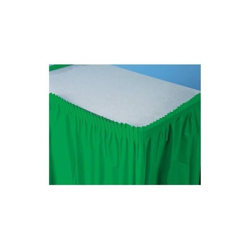 Gonna da tavolo verde con adesivo