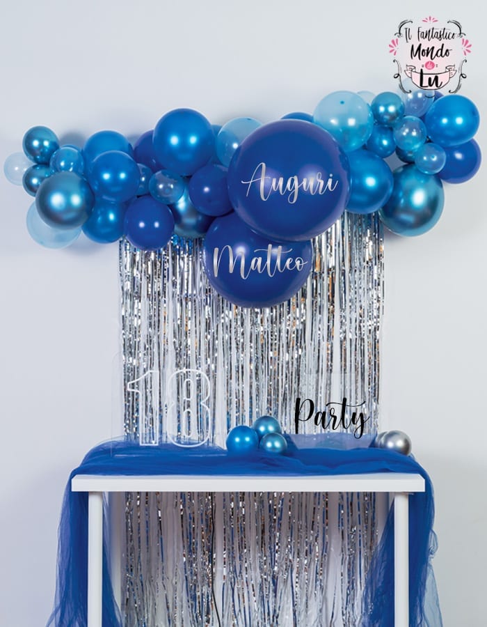 Kit Charme Ghirlanda Di Palloncini Blu Fai Da Te