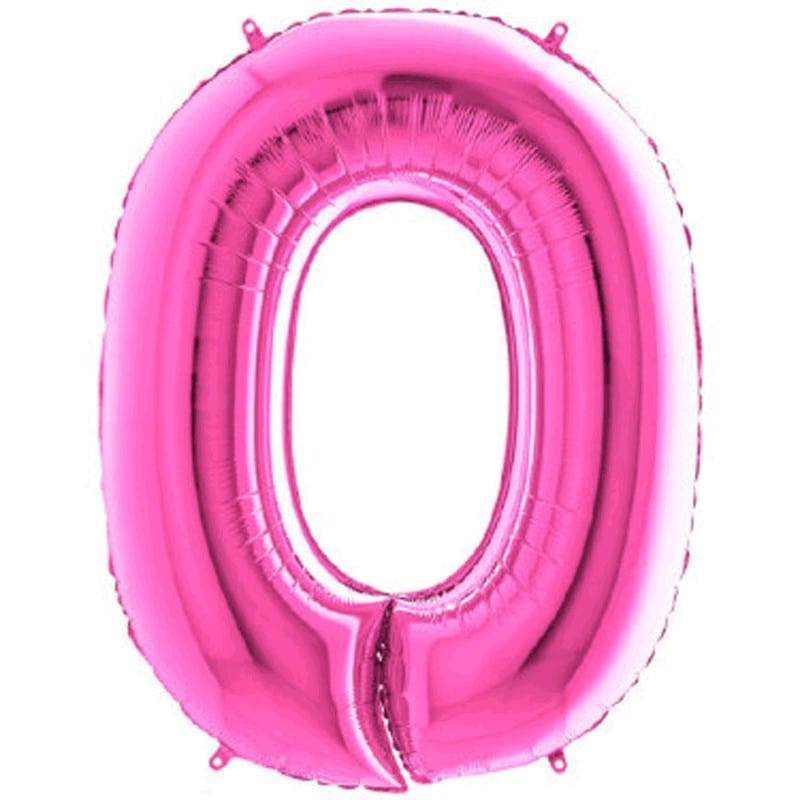 Numeri foil 40 cm magenta da 0-9