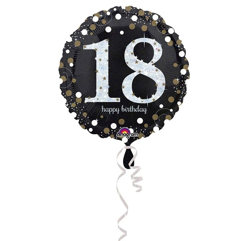 Palloncino foil 18 anni happy birthday olografico 45 cm – 3323901