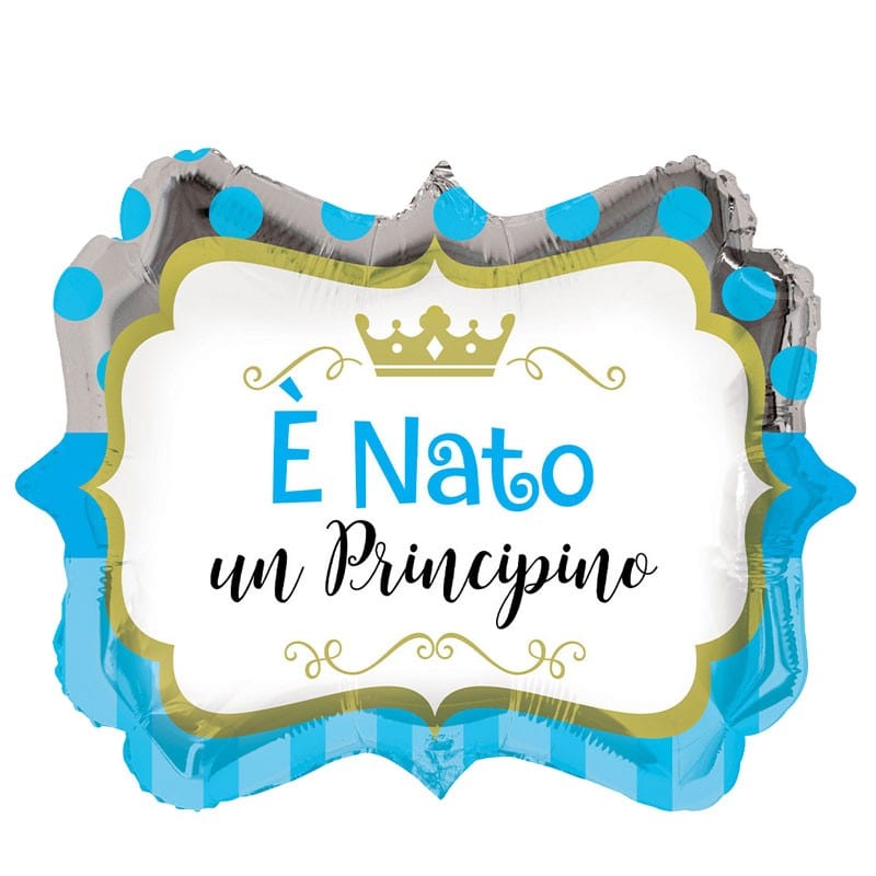 Palloncino foil è nato un principino 46 cm- 995076-01