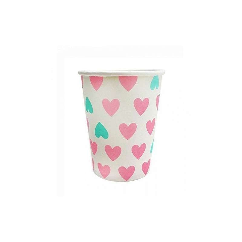 Bicchieri cuori rosa cocchilù 12pz