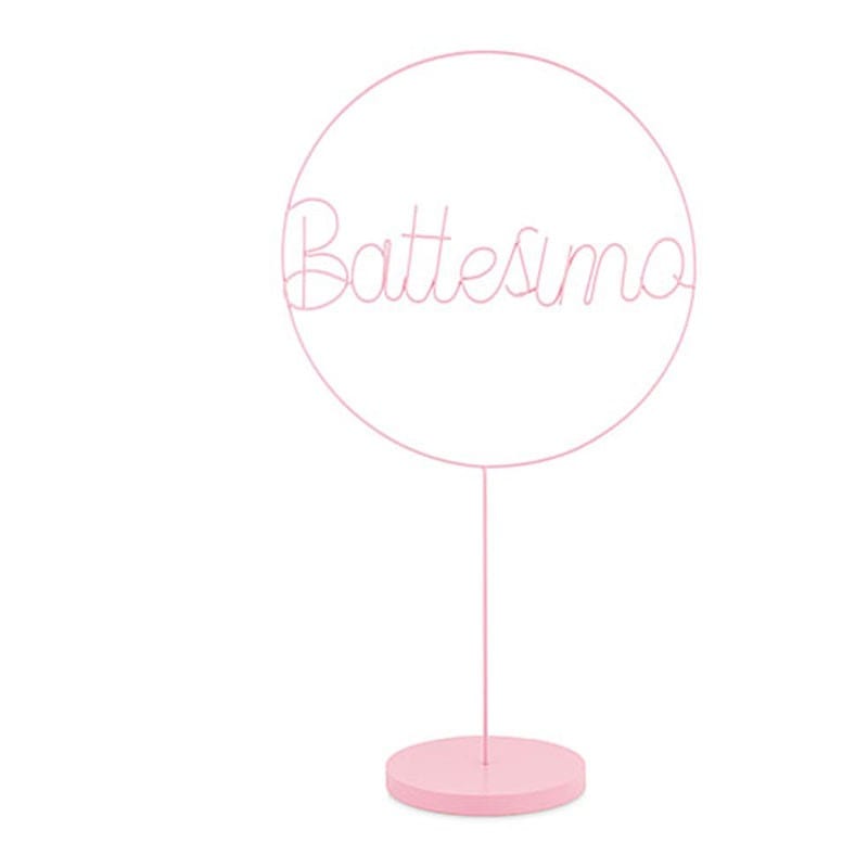 Decorazione battesimo cerchio con base rosa 400 X 720 mm– 28801
