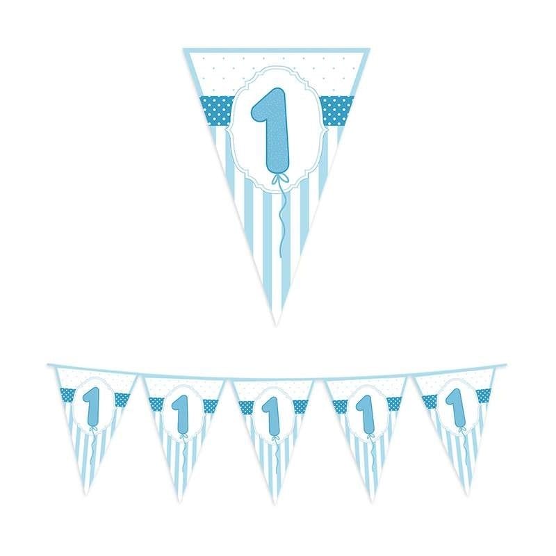Festone primo compleanno celeste 600 X 25 cm – 14786
