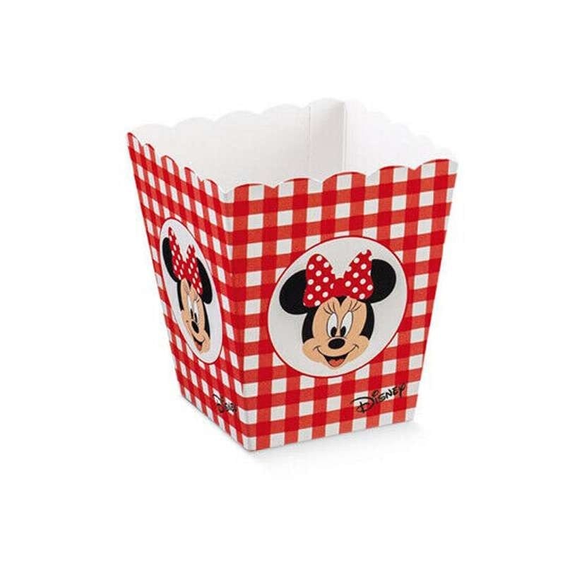 Mini box Minnie porta pop corn/ caramelle scozzese rosso bianco 7x7x11 cm –  68028 » Il Fantastico Mondo di Lu