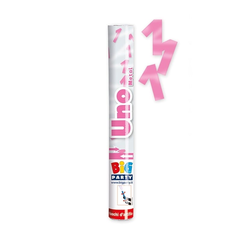 Sparacoriandoli sagomati 1 rosa metal 30cm 50146