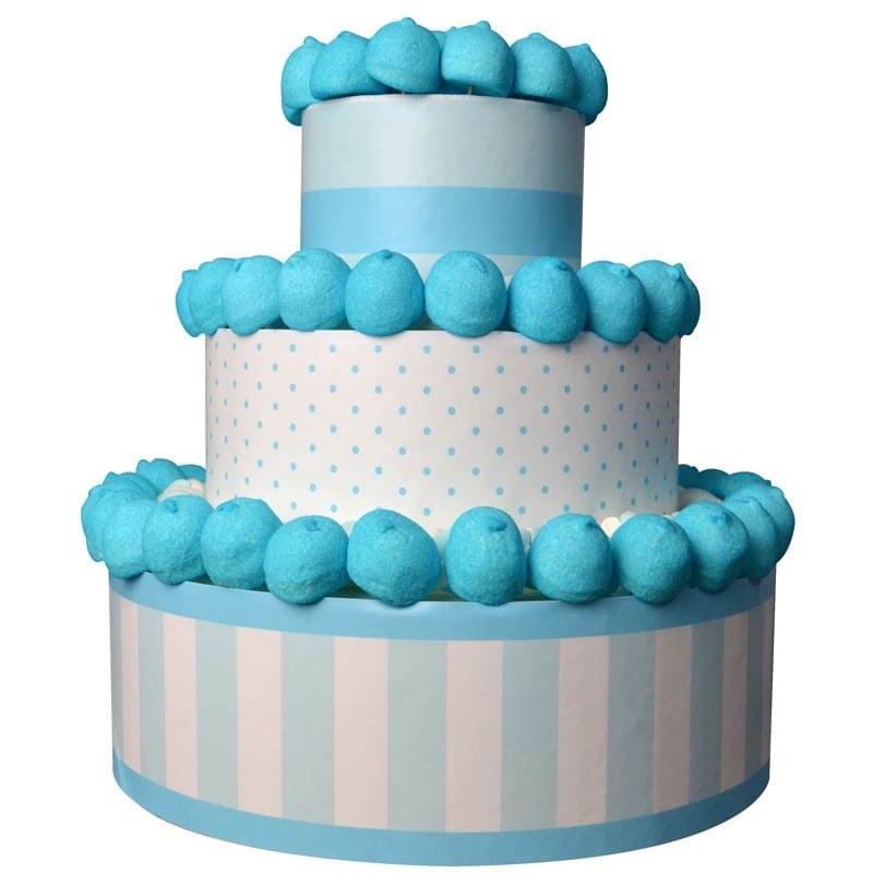 Torta scenografica per festa a tema azzurra marshmallow vinile  – 1921