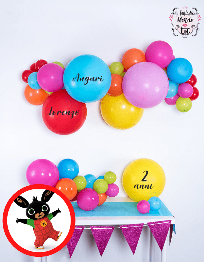 Ghirlanda palloncini  Kit Festa Colori - Bing » Il Fantastico Mondo di Lu